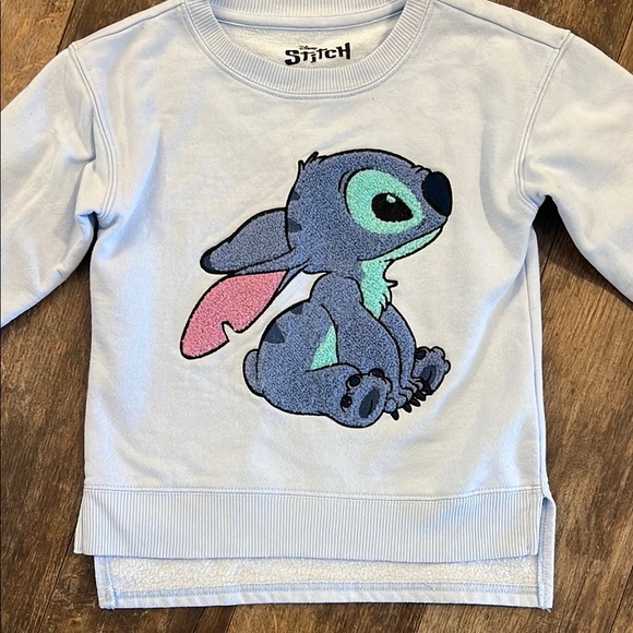 Disney Blue Stitch Sweatshirt Crew Neck - Picture 2 of 12